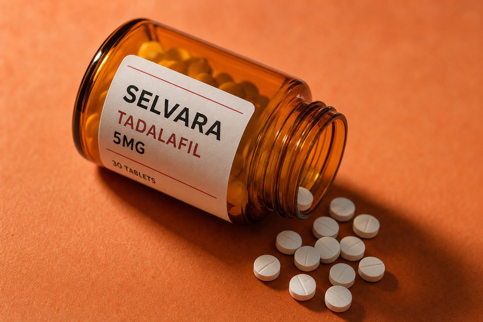 Glossy amber peptide vial on warm surface